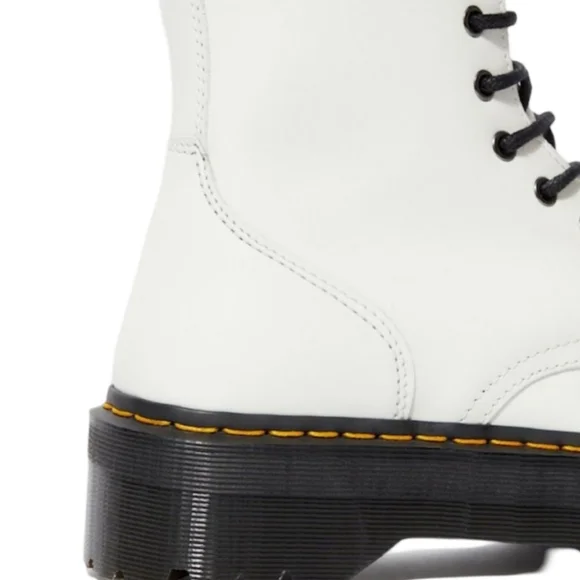 Dr. Martens Jadon BootsWhite Platform Chunky Combat Size 5 NEW - Picture 13 of 14